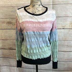 Pete Top Pastel Stripes Long Sleeves Size XS